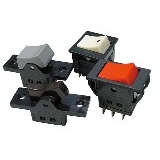 ニデックコンポーネンツ　小形ロッカースイッチ（本体のみ）　HLS208K12