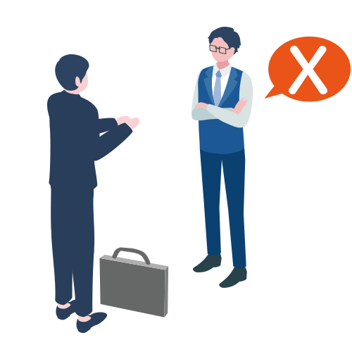 訪問営業が断られる